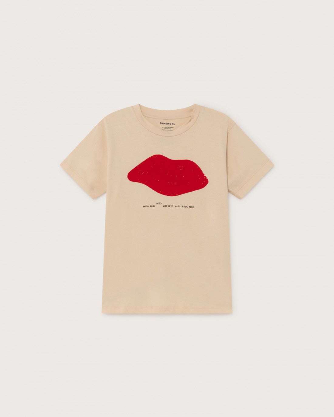 T-shirt imprimé écru en coton bio - Beso
