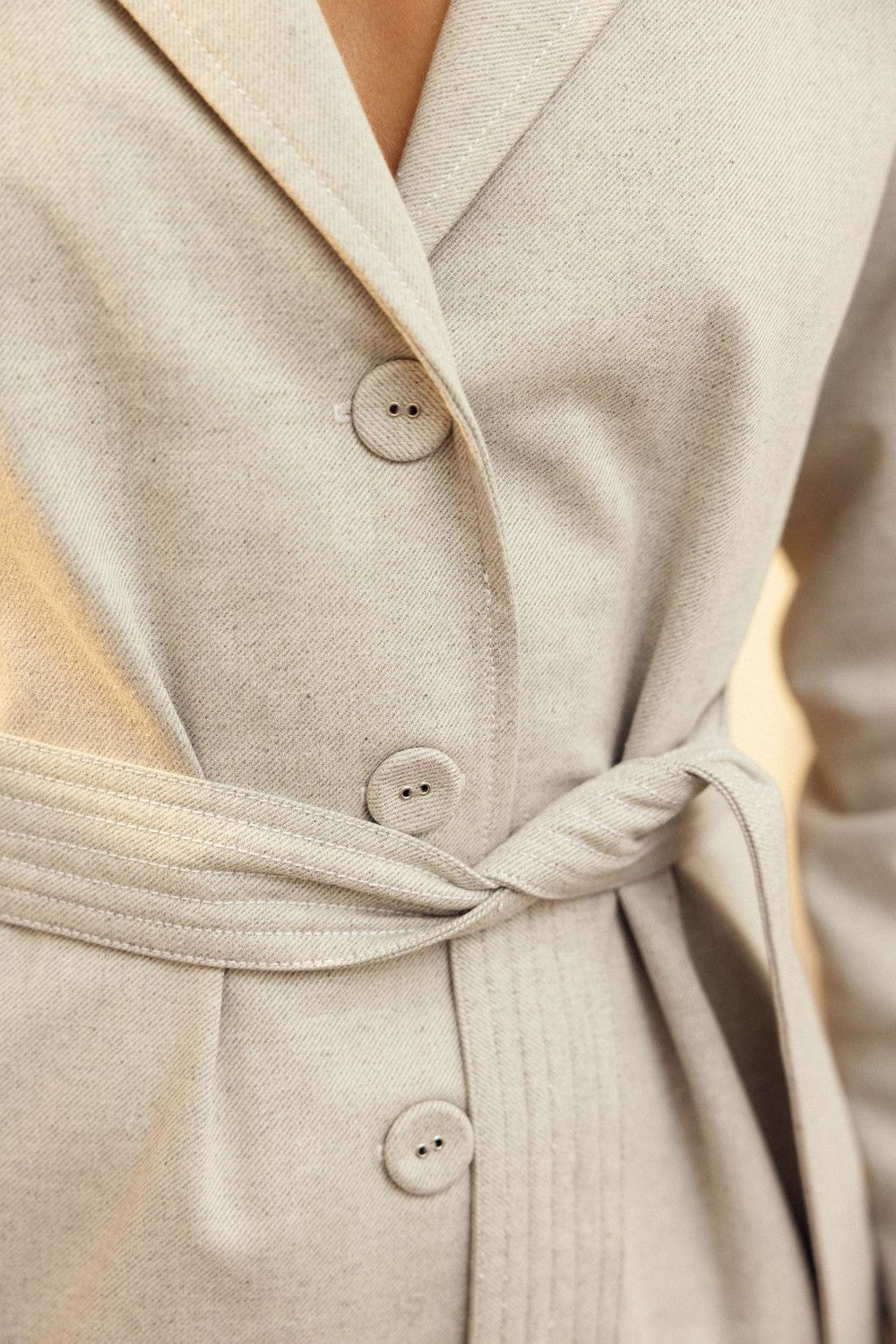 Robe blazer en coton bio et matières recyclées | gris "pia"