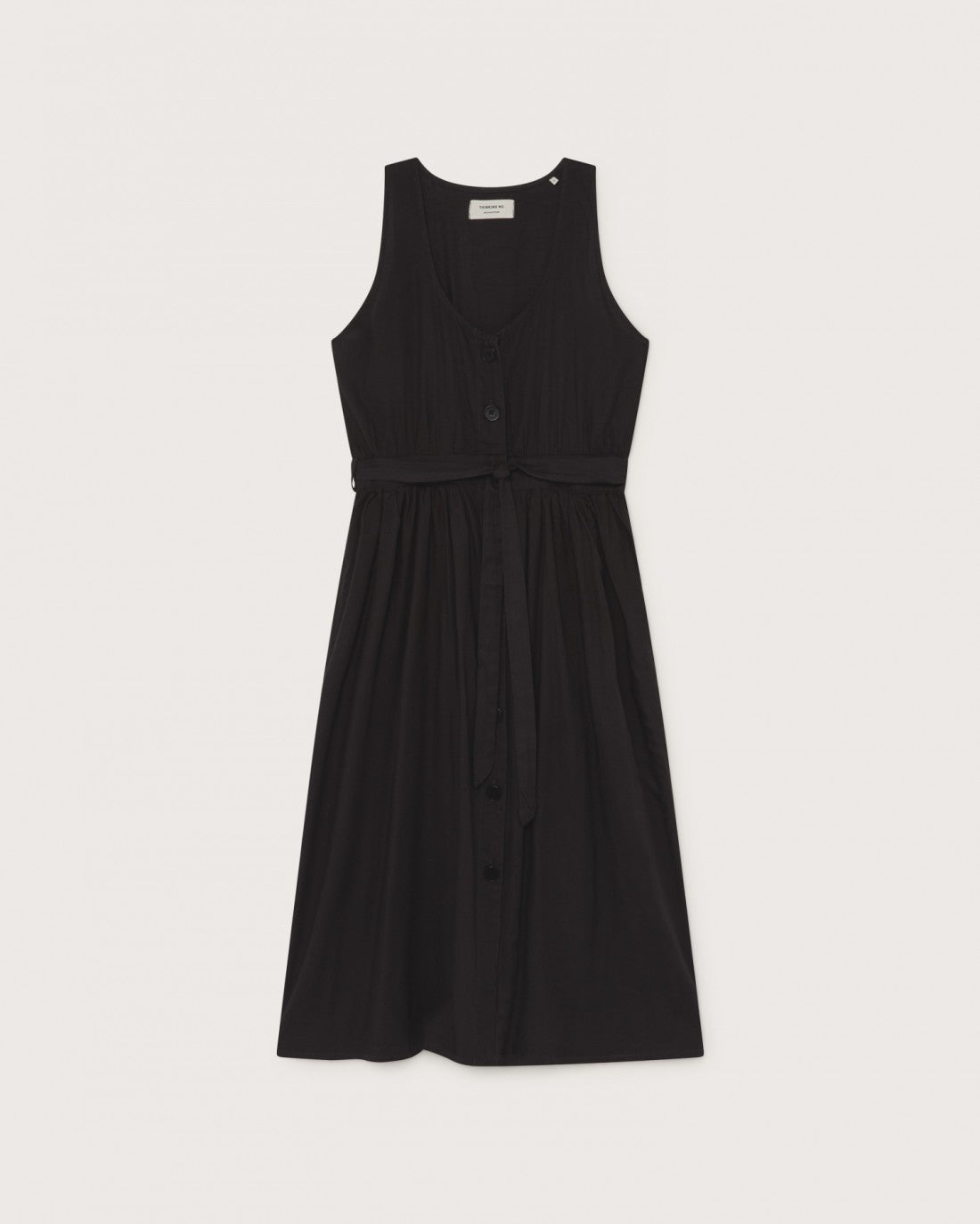 Robe midi noire en coton bio - Black jolie