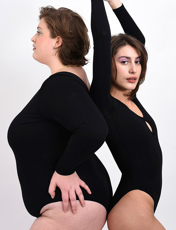 Body en coton bio | Noir "louise noir ebène"