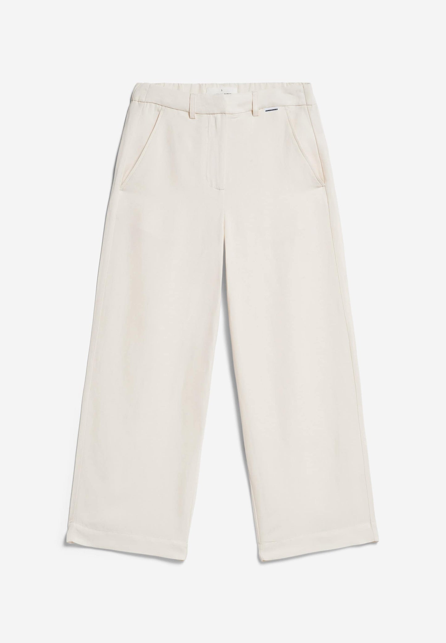Pantalon ample en ecovero et lin | écru "caarunus lino - oatmilk"