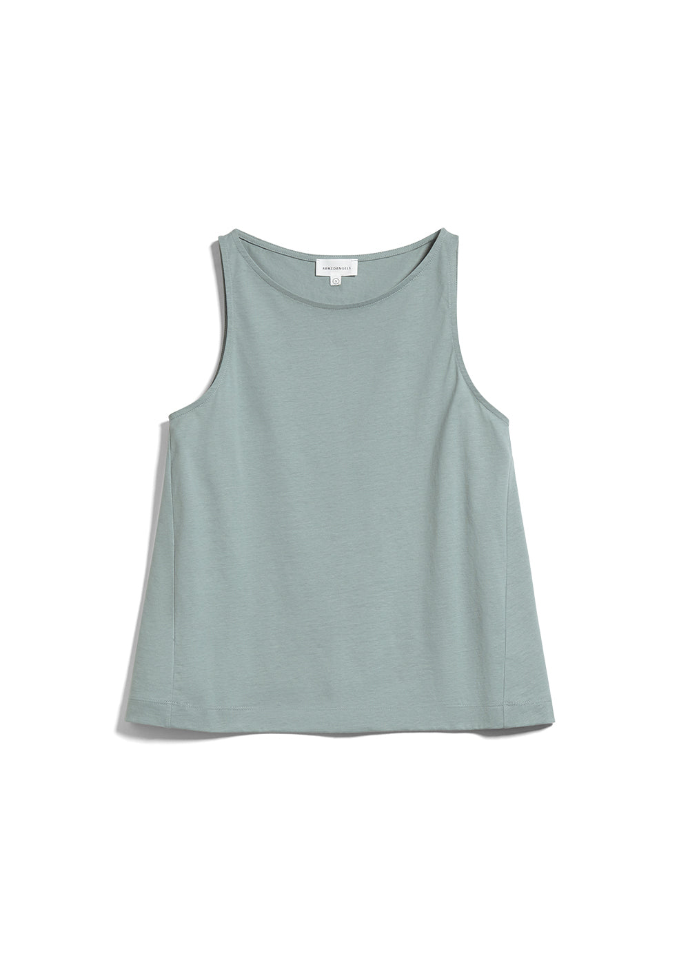 Top sans manches vert d'eau en coton bio - CARLOTTAA