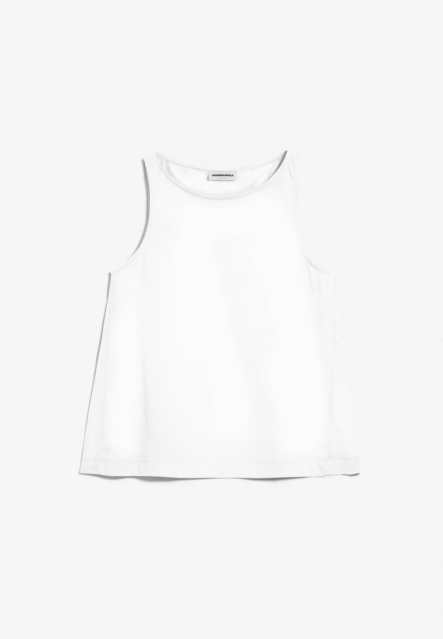 Top sans manches blanc en coton bio - carlottaa mercerized white