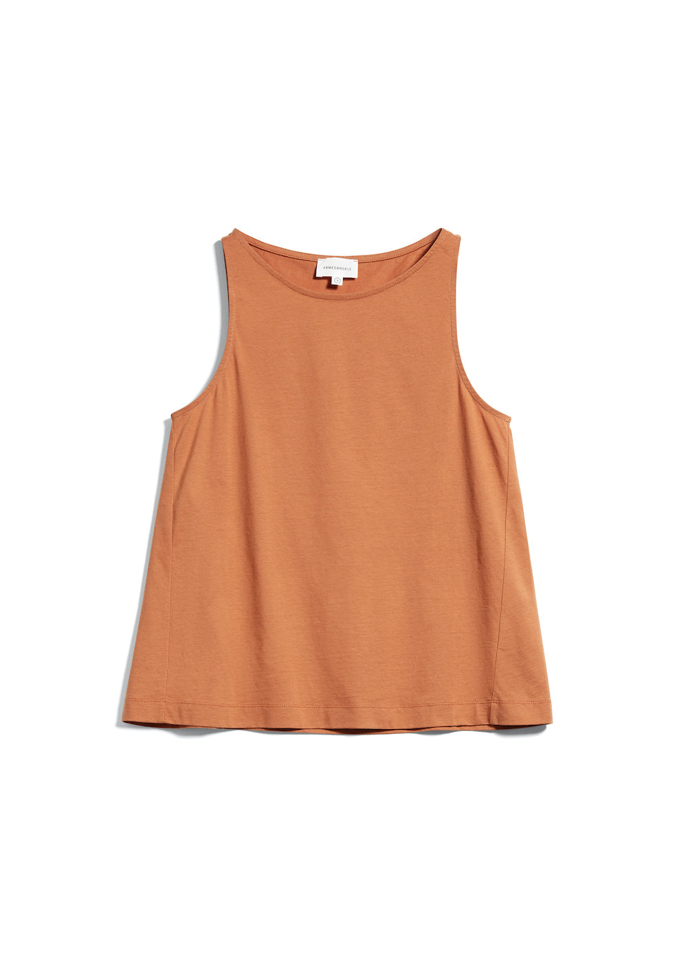 Top sans manches abricot en coton bio - carlottaa mercerized abricot