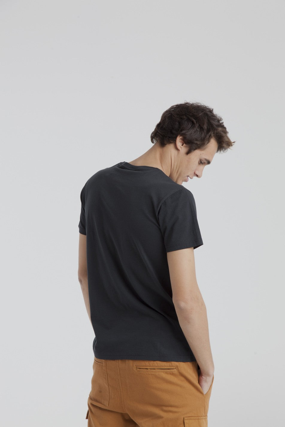 T-shirt imprimé noir en coton bio - Casa