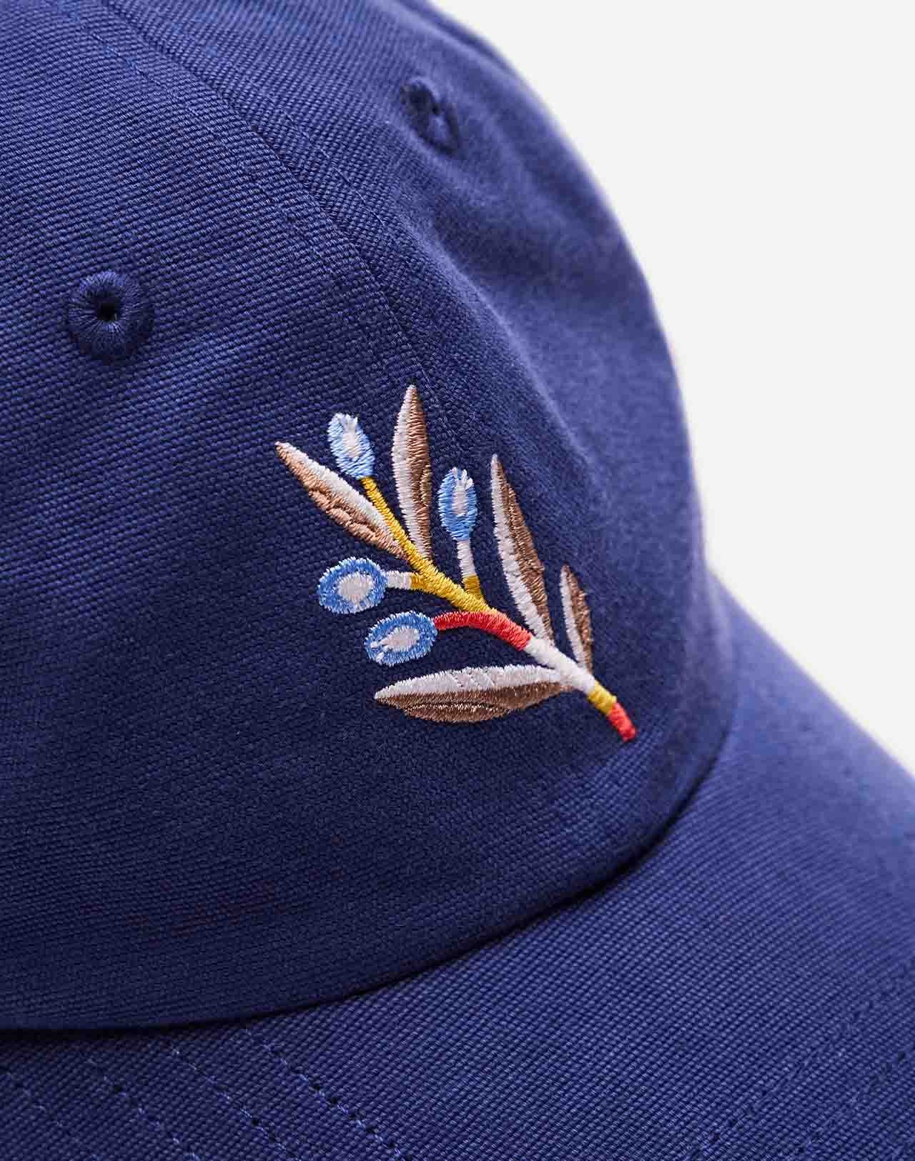 Casquette en coton biologique | bleu "casquette six pannel meknes"