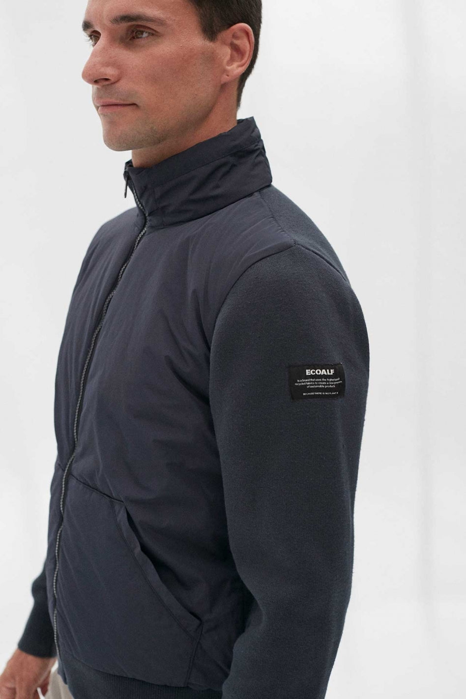 Veste marine bi-matière en polyester et nylon recyclé - Waimea