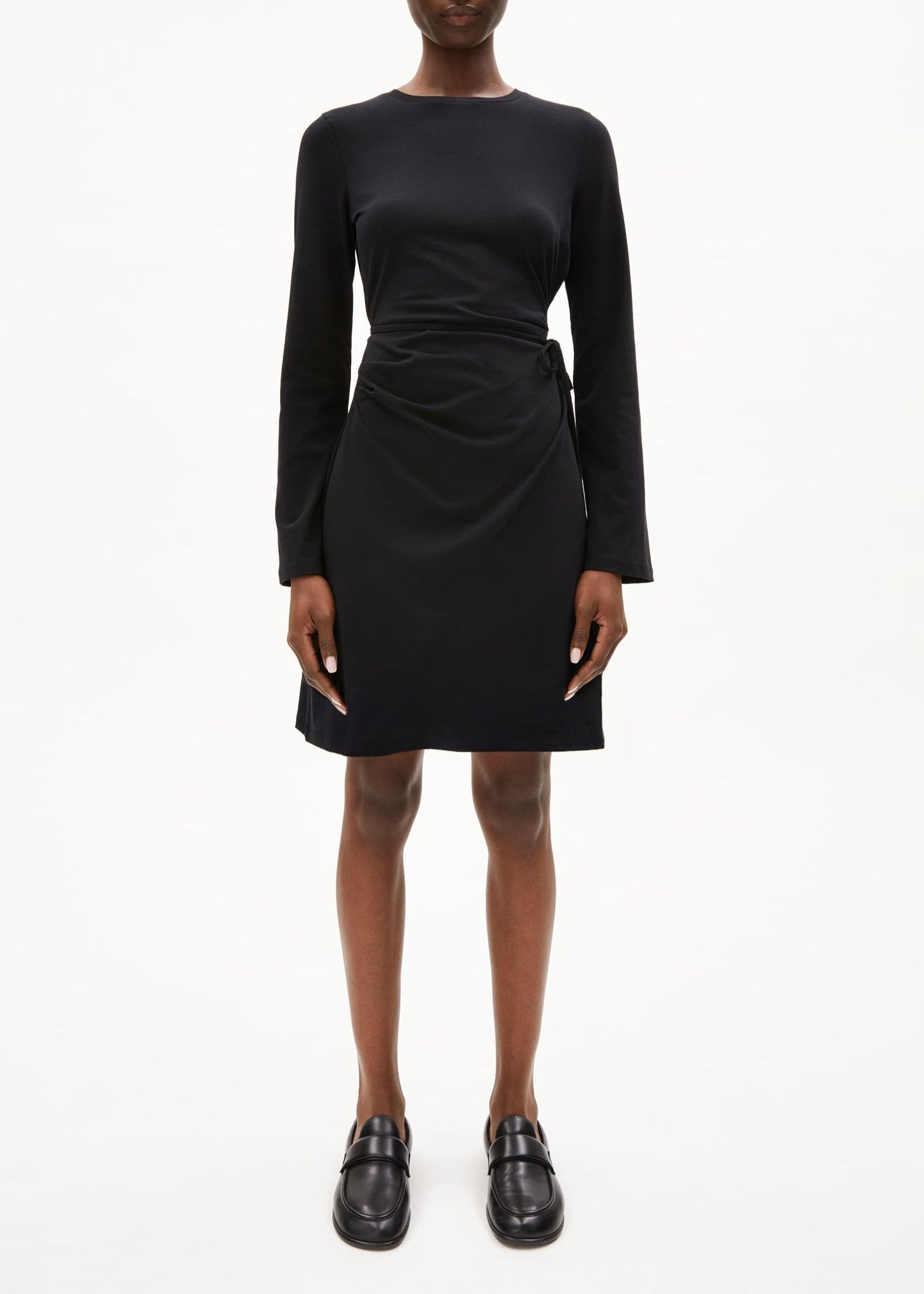 Robe en coton biologique | noir "ceetaa - black"