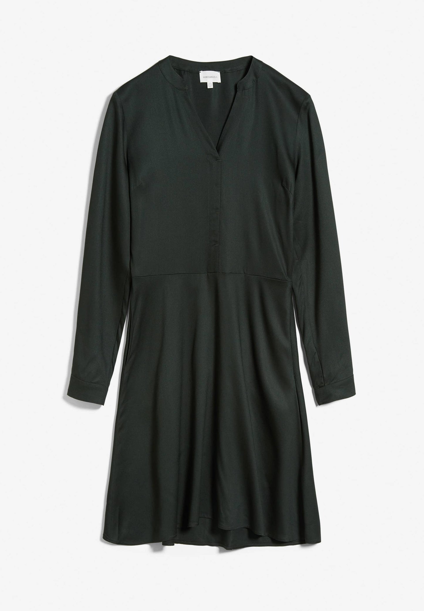 Robe mi-longue verte en lenzing - Ceylonaa vintage green