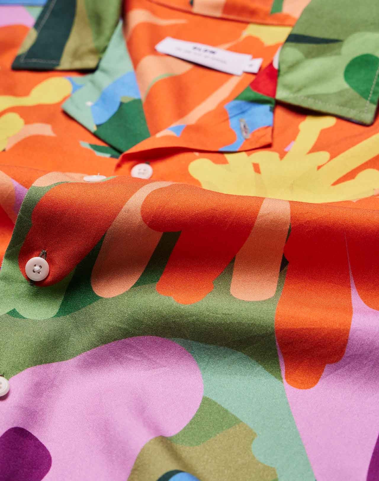 Chemise en tencel® (procédé Lyocell) | multicolore "Chemise aloha wildflowers - wildflowers"