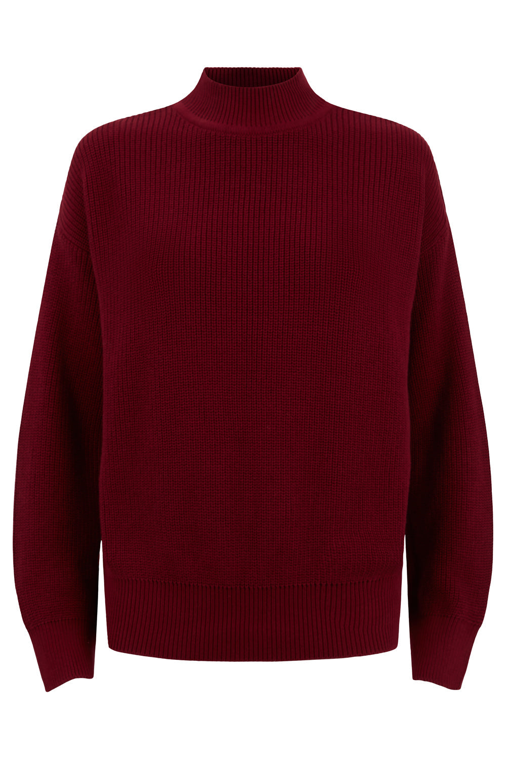 Pull maille bordeaux en coton bio - cody jumper burgundy