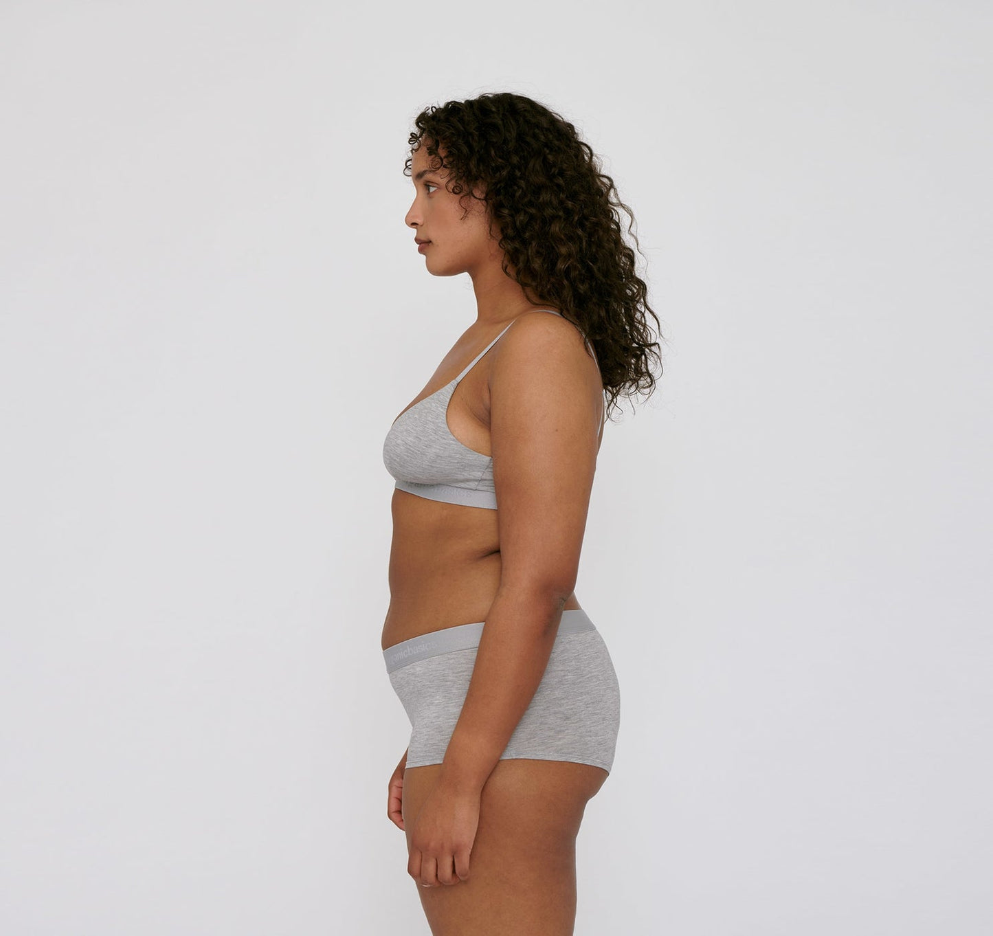 Pack 2 shortys gris en tencel - Lite Shorty 2-pack grey melange