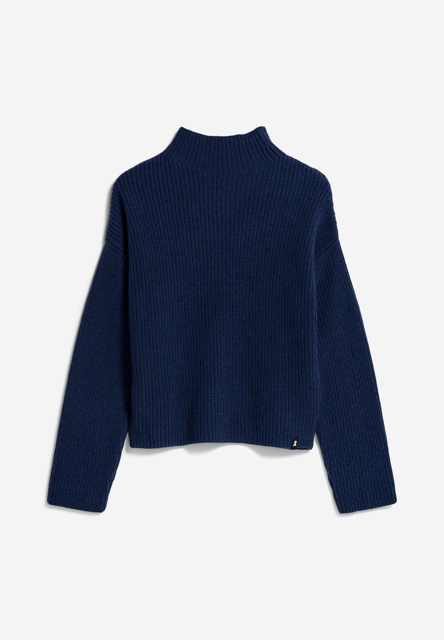 Pull col montant en laine bio et recyclée | Bleu nuit "dakotaas reglana deep sea blue"
