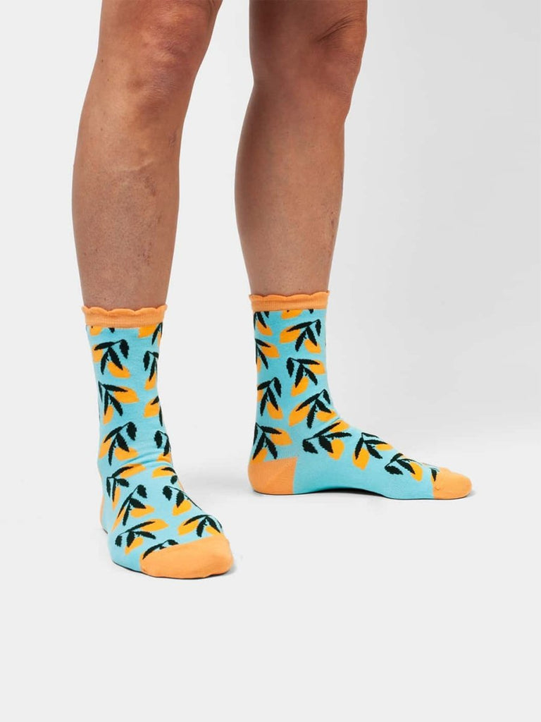Chaussettes en coton bio | multicolore "valencian branches"