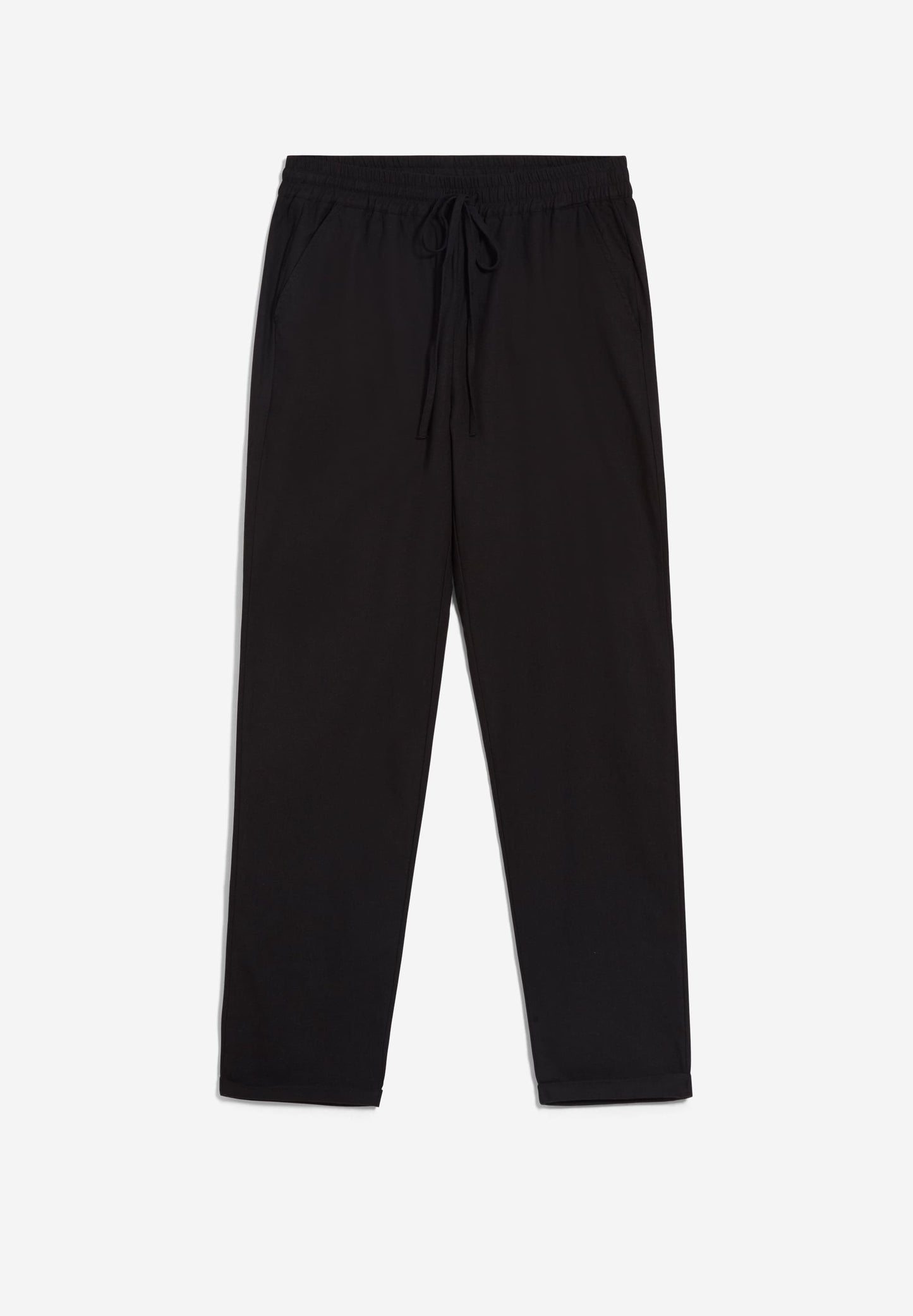 Pantalon noir en coton bio et lin - daniaa lino black
