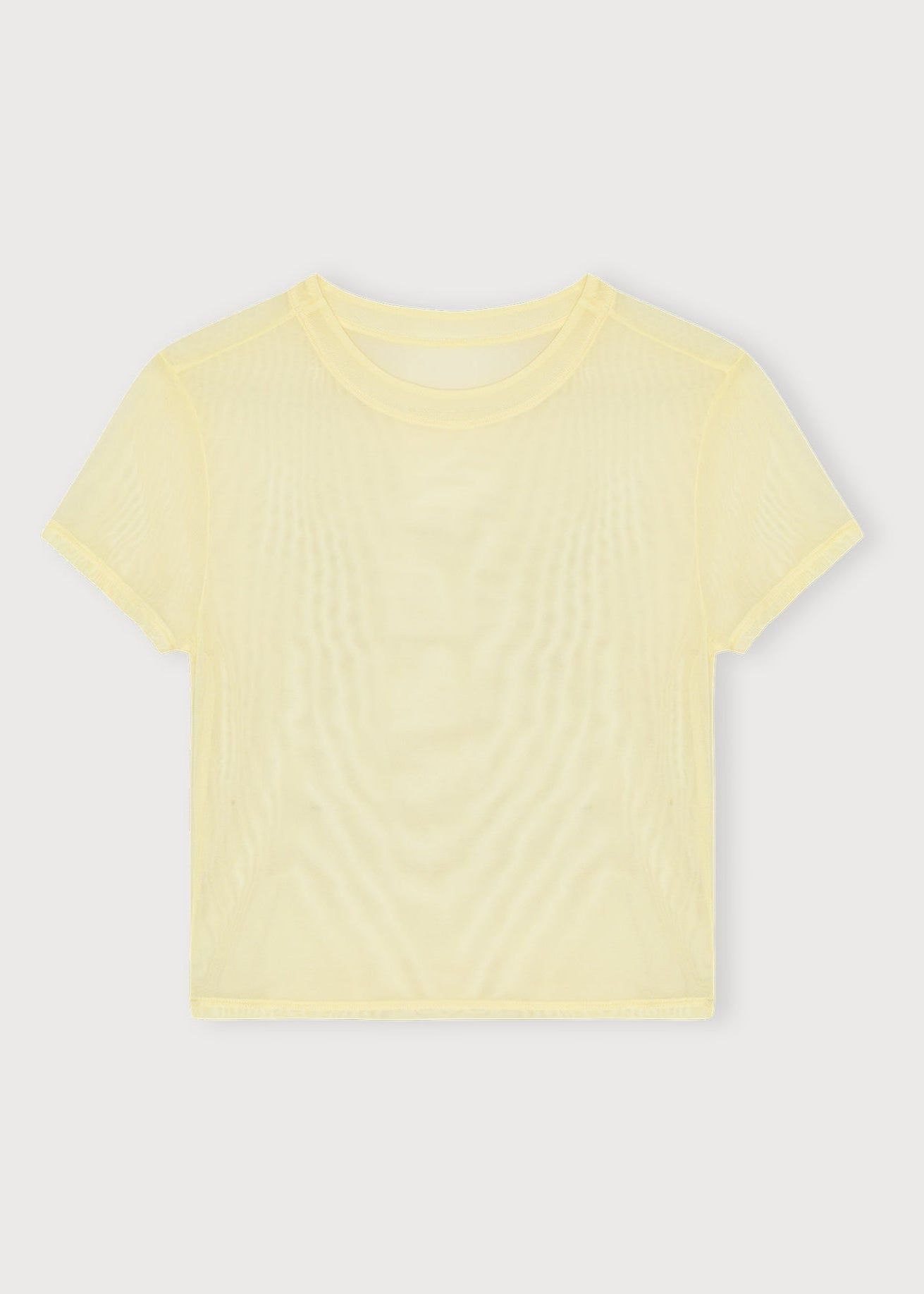 T-shirt en coton biologique | jaune "mesh tee - light lemon"