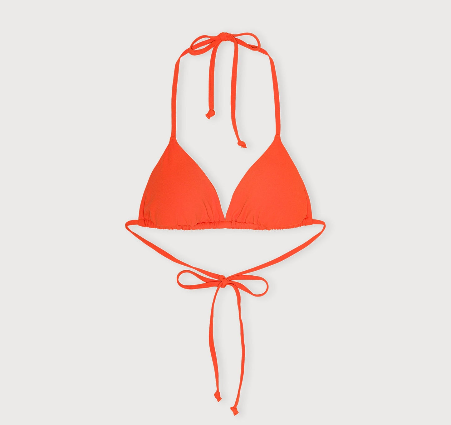 Haut de maillot en matières recyclées | orange "swim triangle bikini top - blood orange"