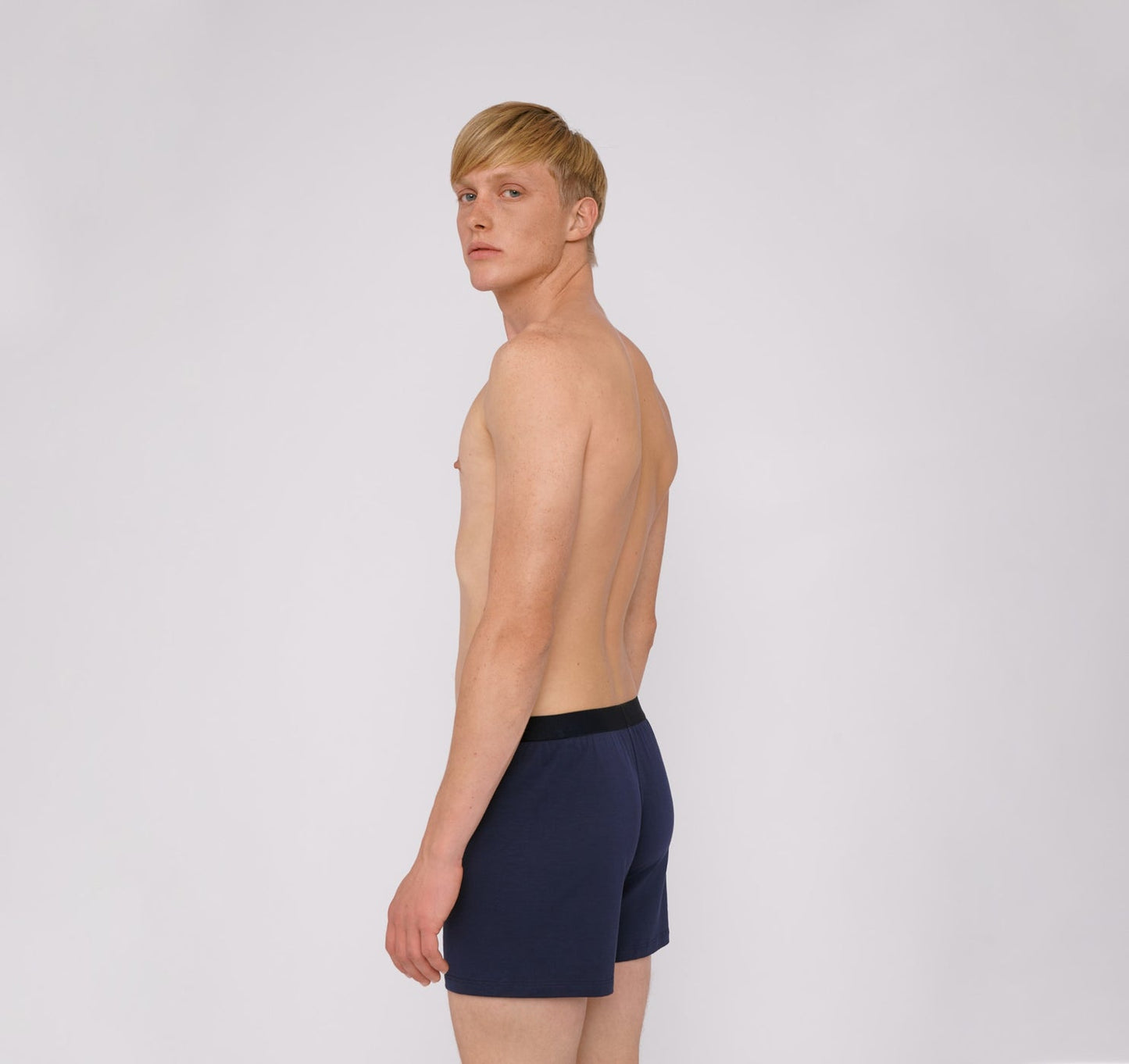 Pack 2 caleçons marine en tencel - Lite Boxer Shorts 2-pack navy
