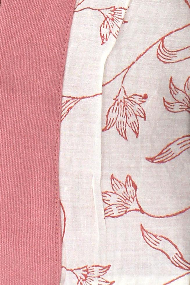 Trousse de toilette en coton bio | Rose "leon rose blush"