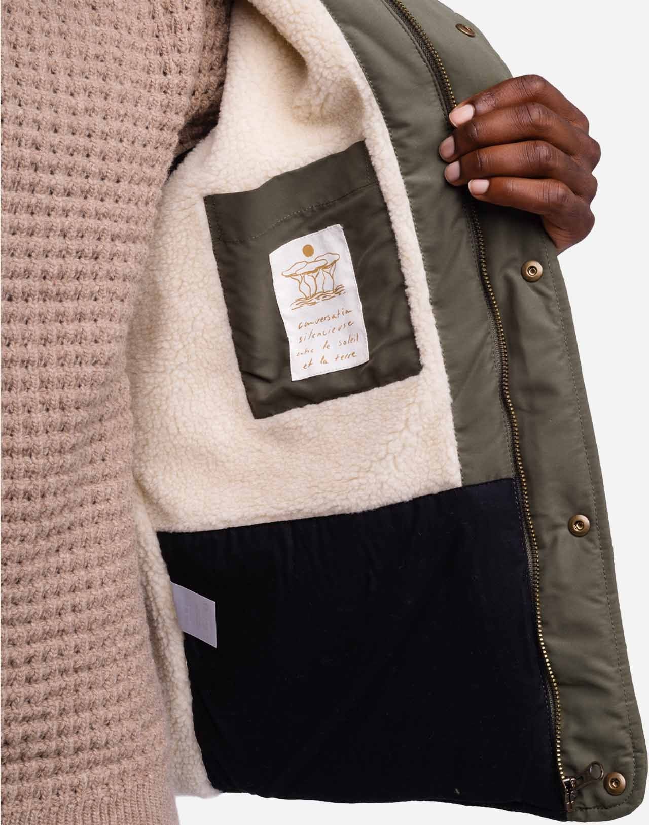 Manteau en matières recyclées | kaki "boreas"