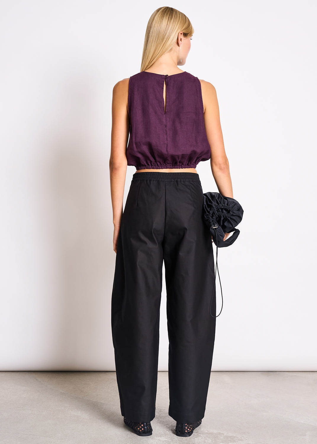Top en lin | bordeaux "lupin - cherry lacquer" | Cherry lacquer