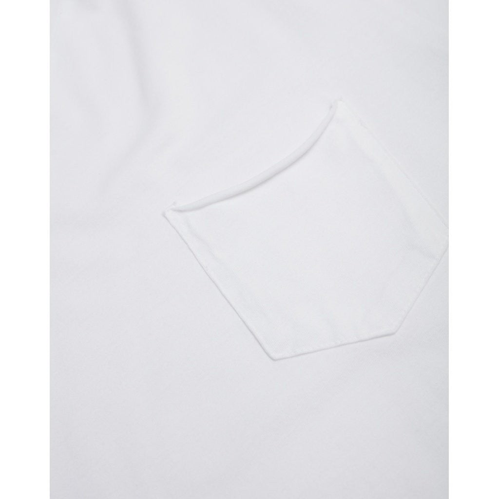 T-shirt blanc à poche en coton bio - alder