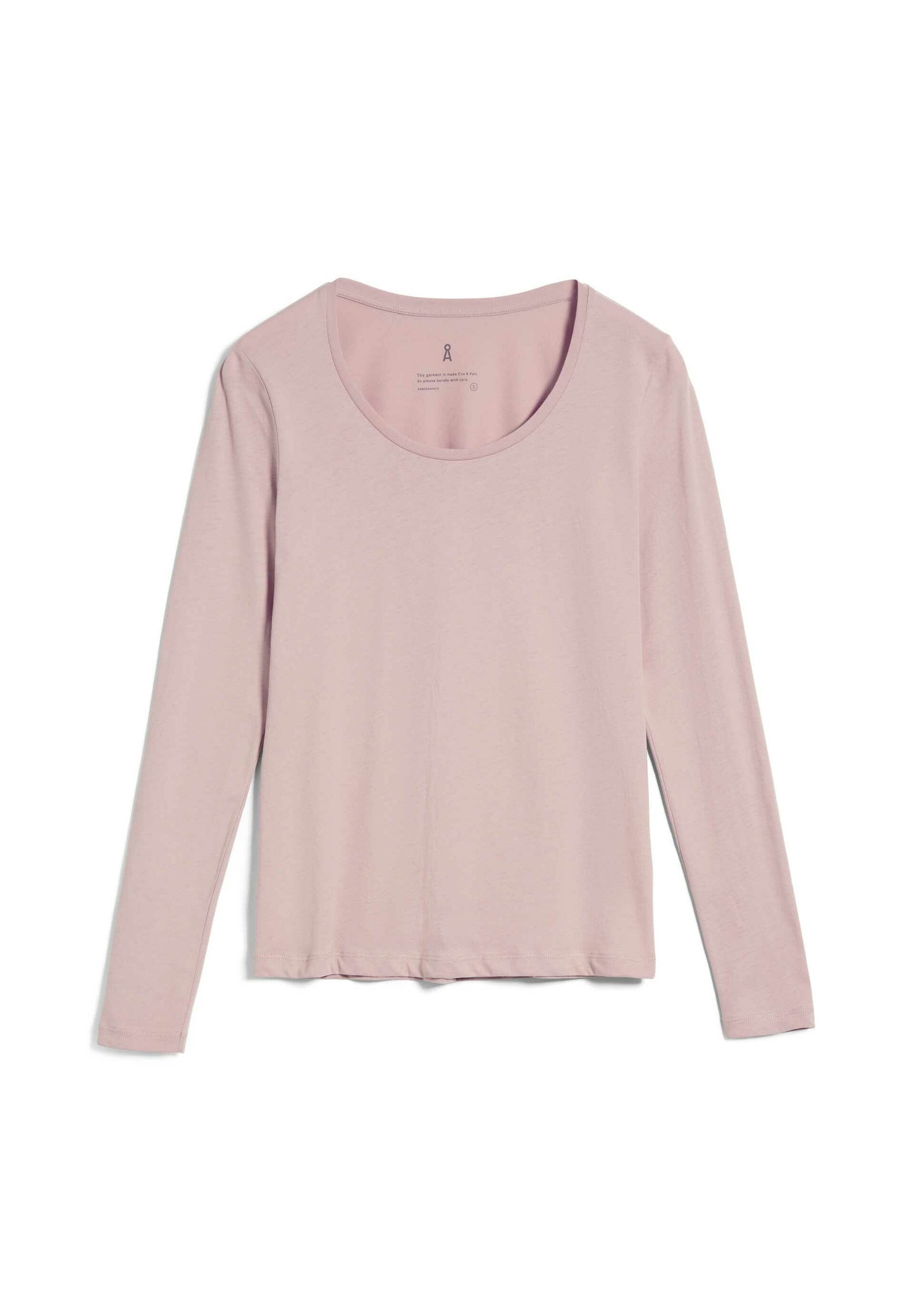 T-shirt à manches longues rose en coton bio - ELEAA kinoko