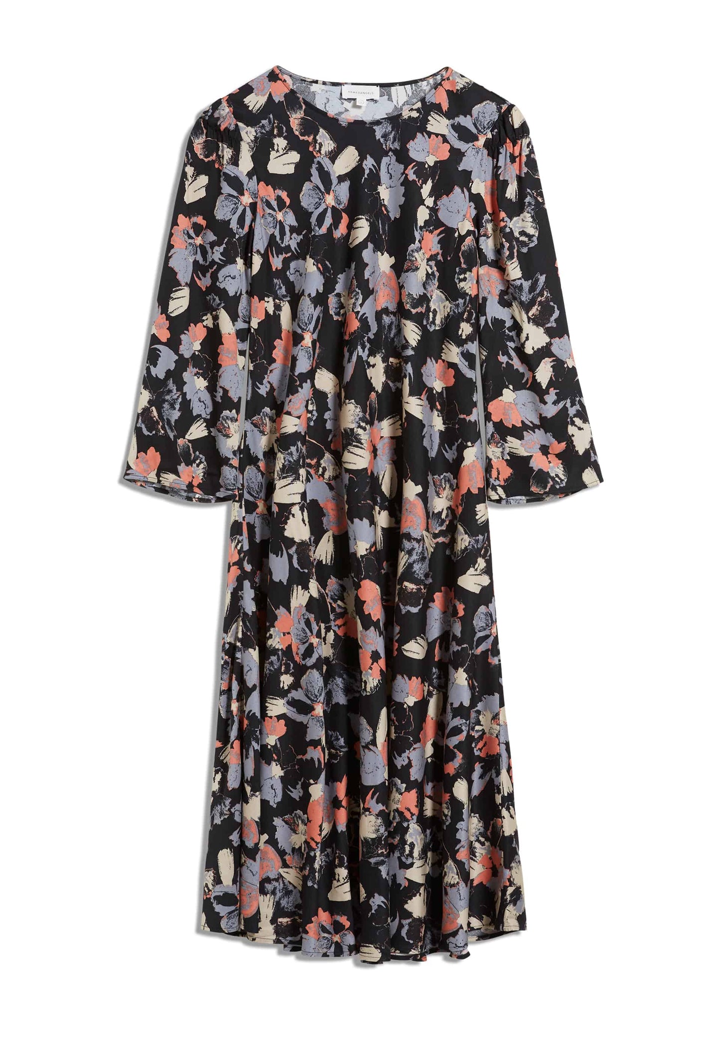 Robe à motifs en éco-vero - ELMAA BLOTCHED BLOOMS black