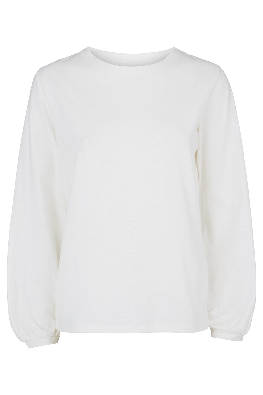 T-shirt manches longues blanc en coton bio - ennis slub tee eco white