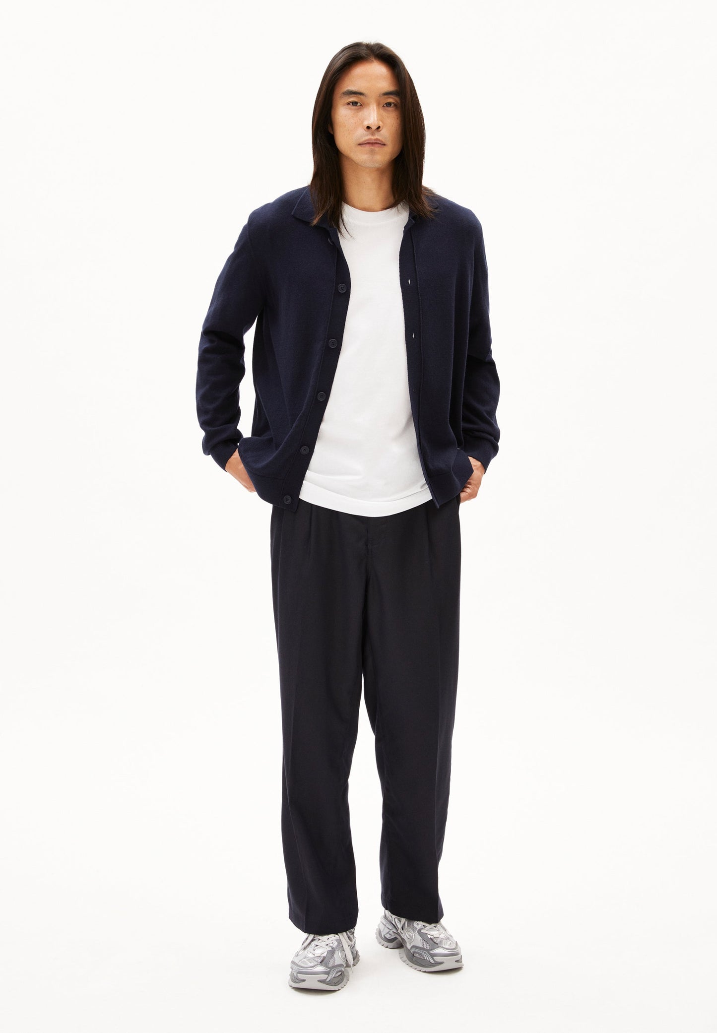 Gilet en coton bio | marine "faaustos - night sky"