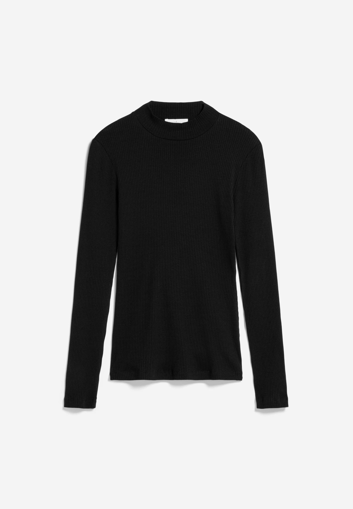 Sous-pull côtelé en coton bio | Noir "fatimaa black"