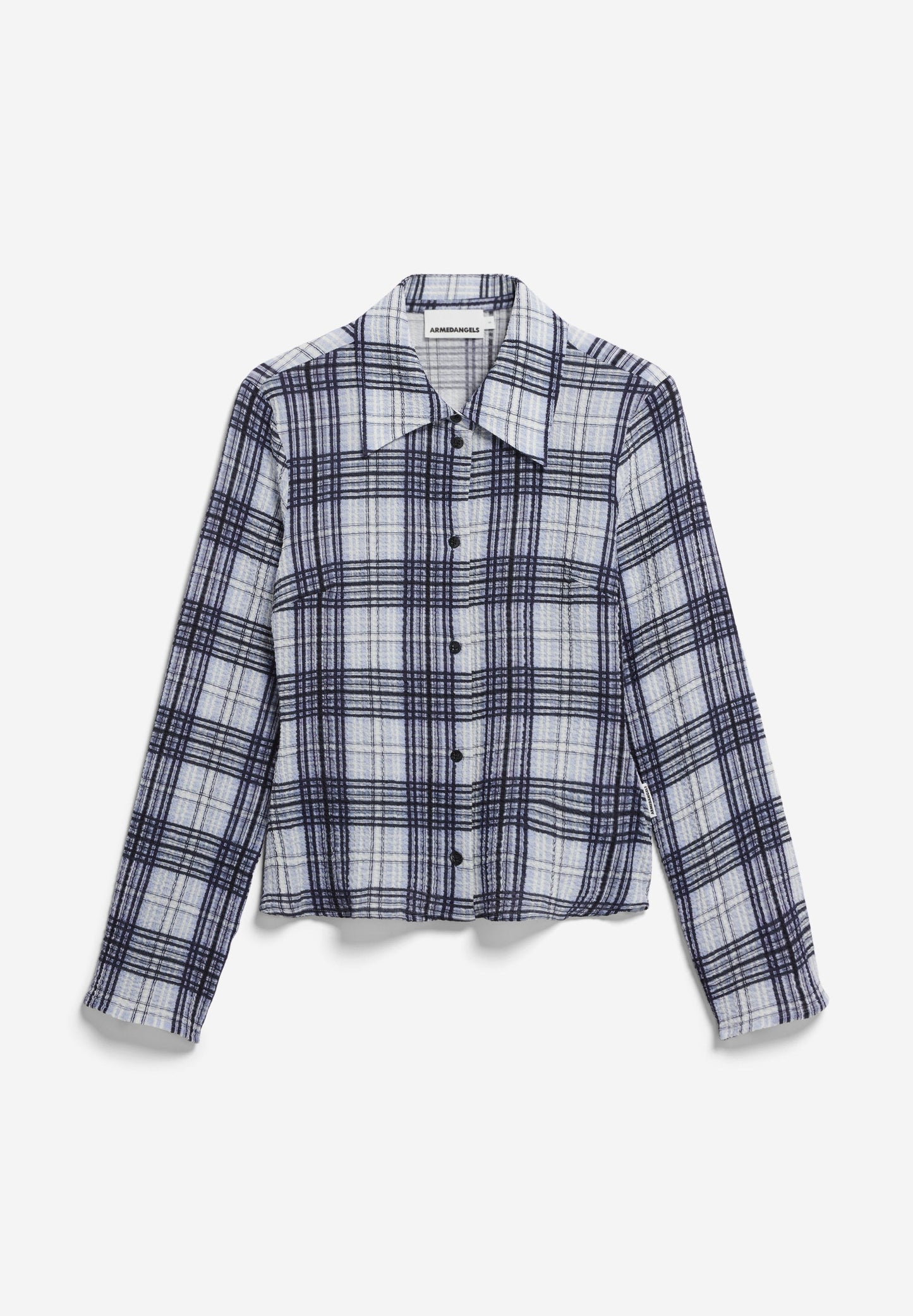 Chemise en coton bio | bleu "fjaania check - morning sky"