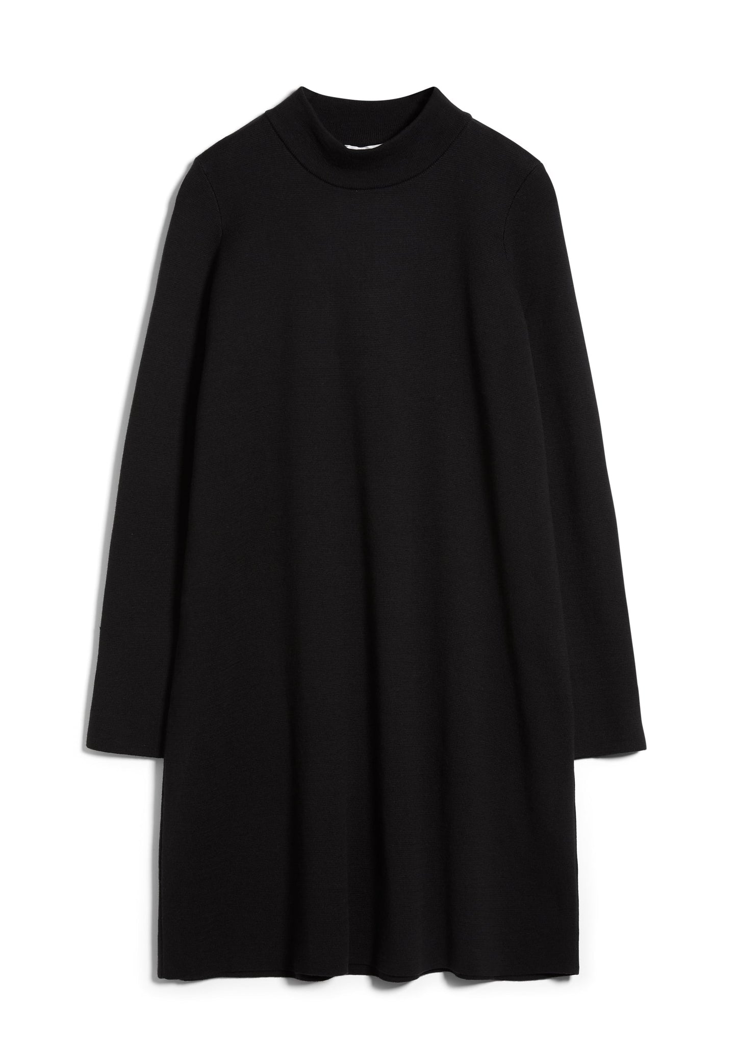 Robe pull à col cheminée noire en coton bio - Friadaa