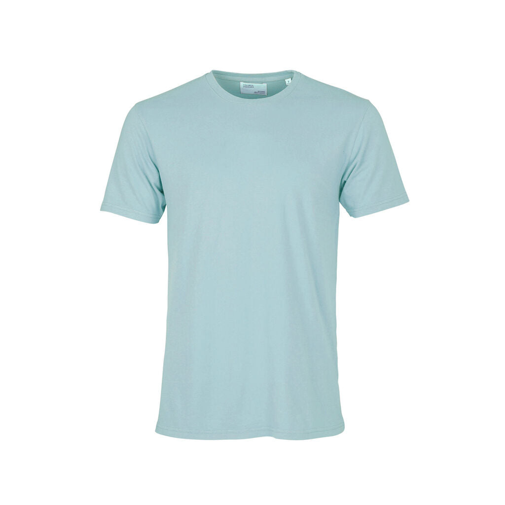 T-shirt bleu canard en coton bio - teal blue