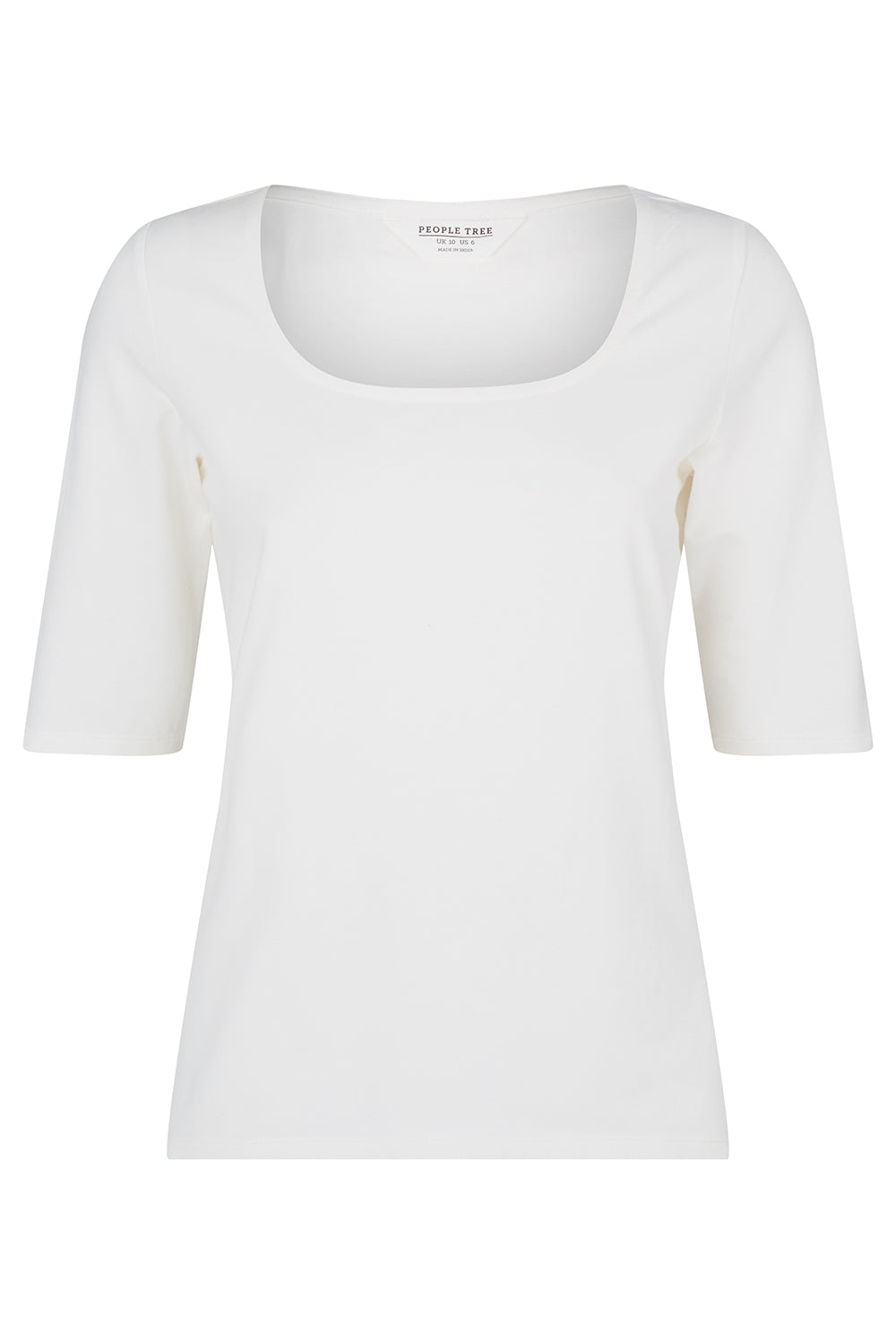 T-shirt blanc en coton bio - gabrielle top eco white