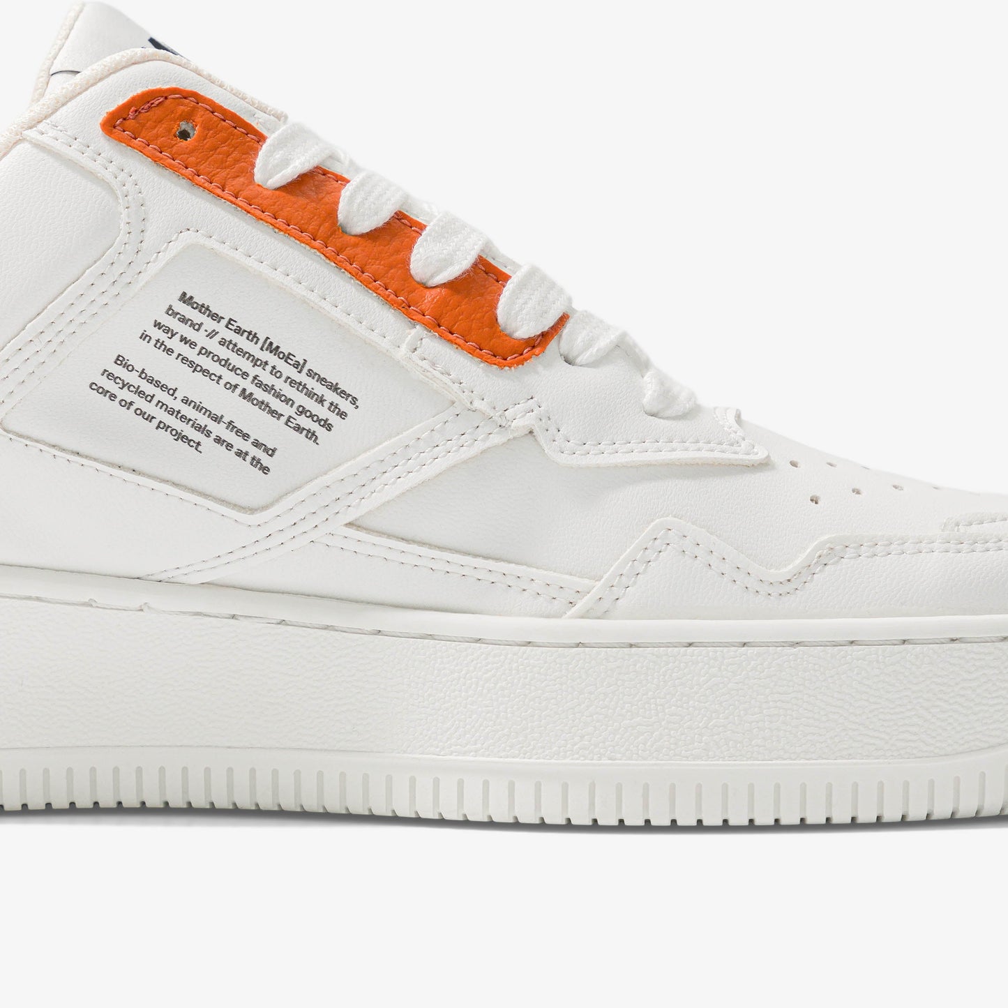 Baskets vegan en matière végétale | orange "gen1 orange white & orange"
