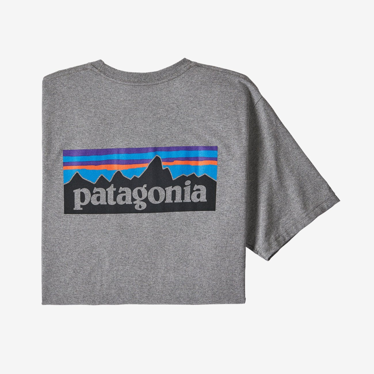 T-shirt imprimé gris en coton et polyester recyclé - P6 responsibili-tee
