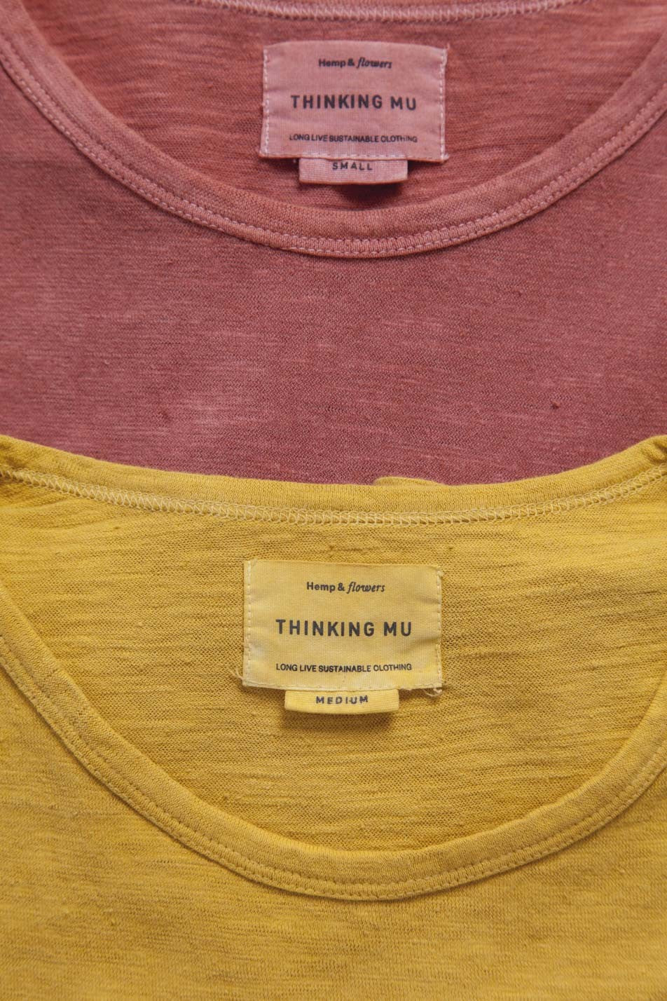 T-shirt moutarde en chanvre et coton bio