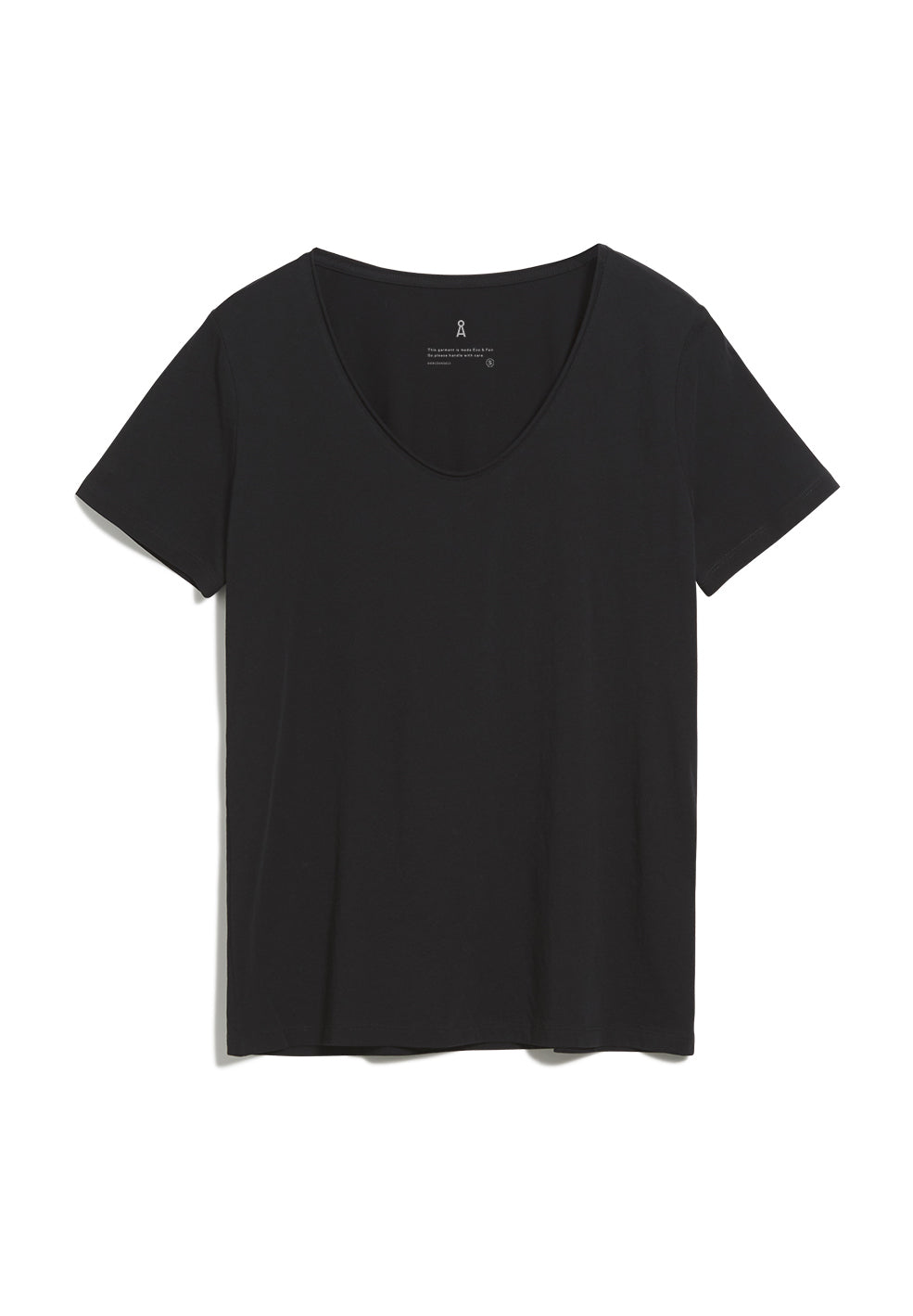 T-shirt noir en coton bio - HAADIA