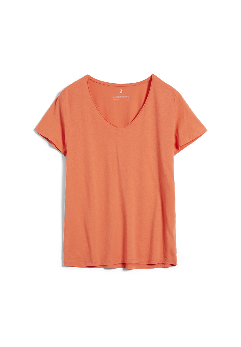 T-shirt orange en coton bio - HAADIA