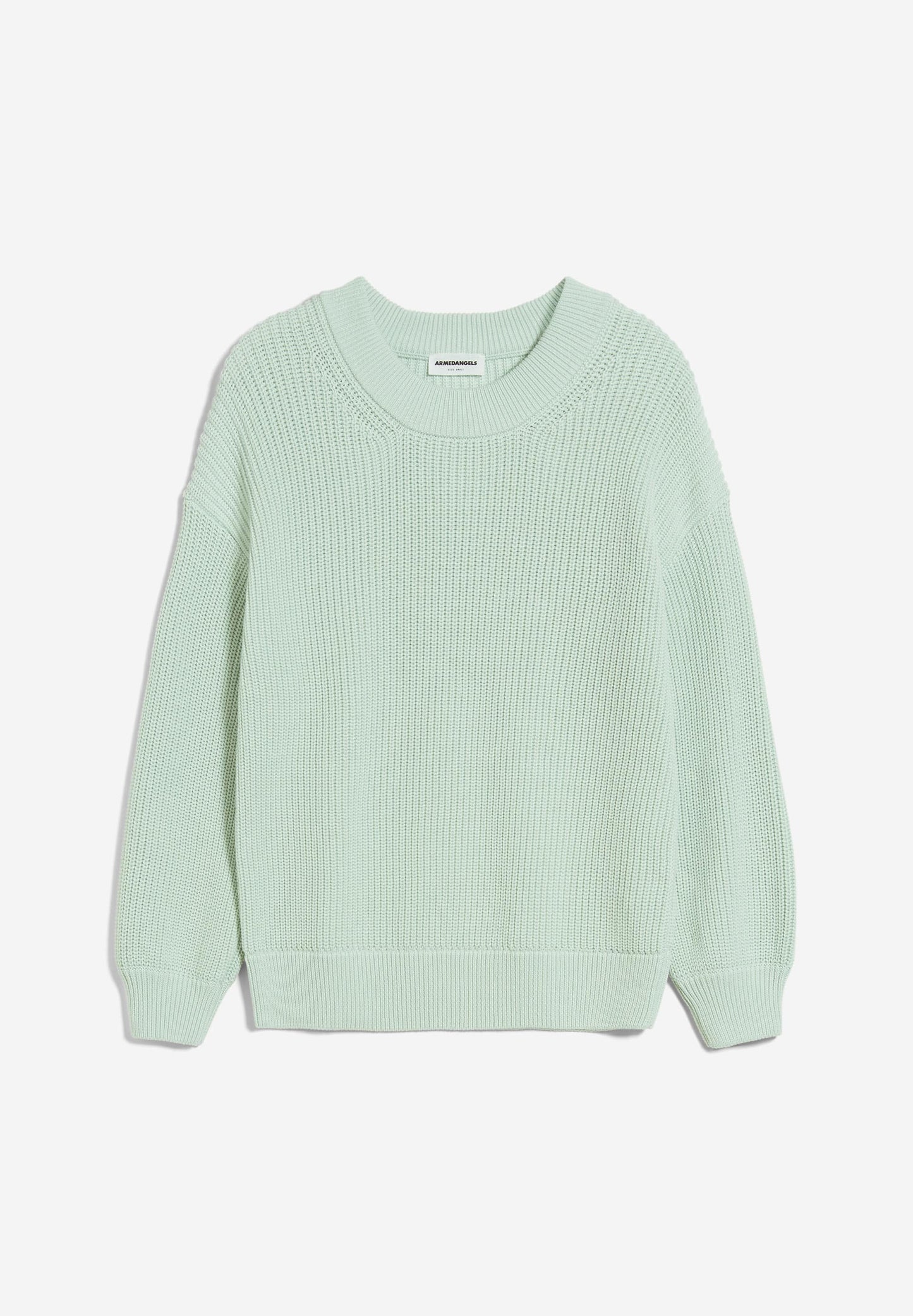Pull loose vert pomme en coton bio - haayle compact light apple neon