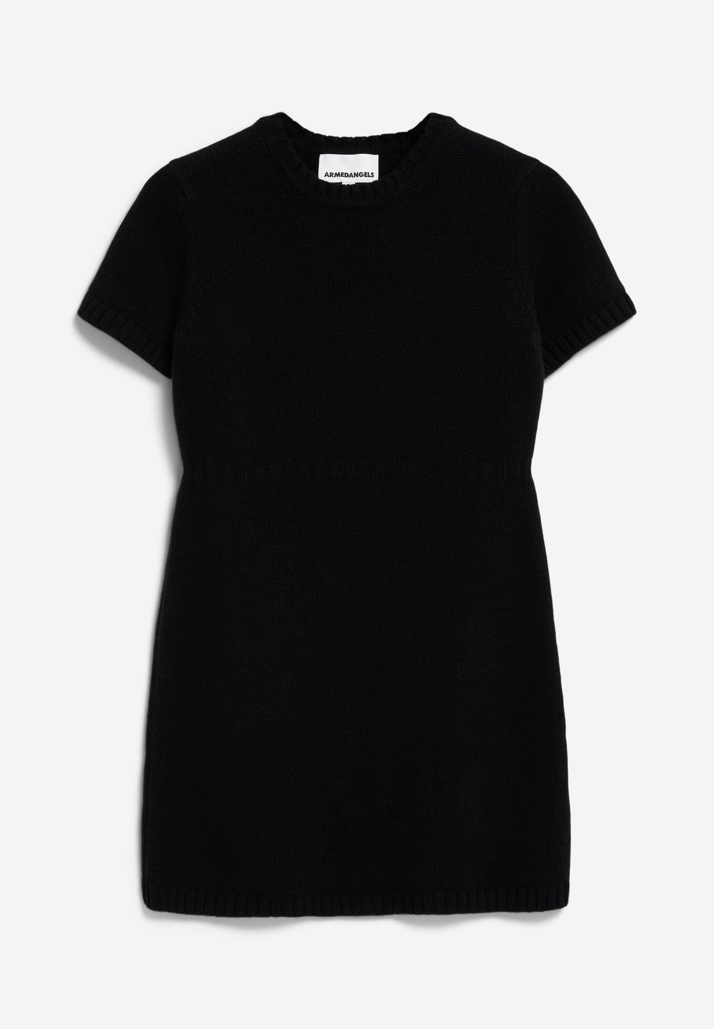 Robe tricot en laine bio et recyclée | noir "haazel reglana - black"
