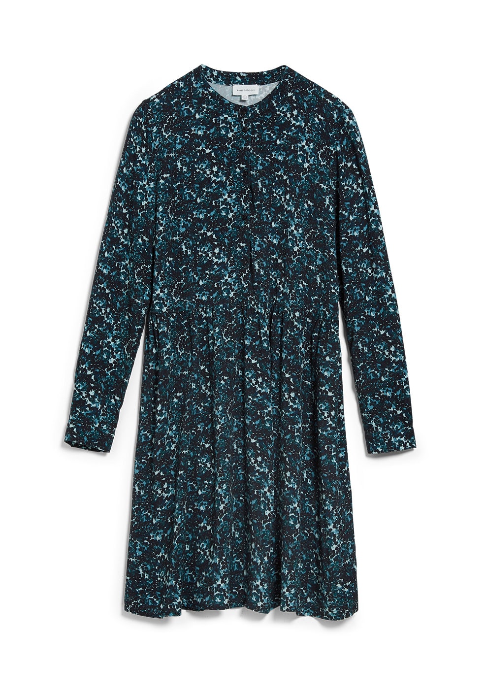 Robe patineuse à motifs vert bouteille en lenzing -Hallaa heather