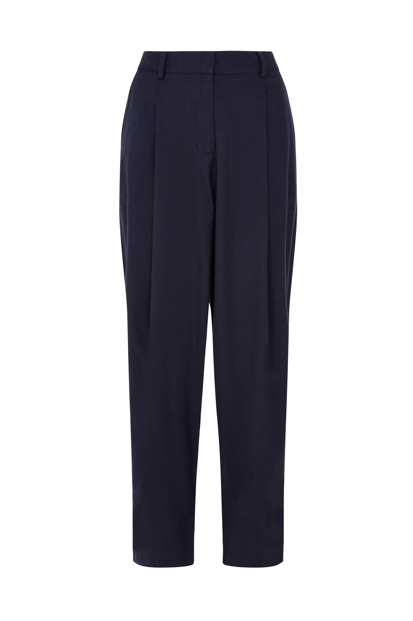 Pantalon à pinces marine en coton bio - Helka