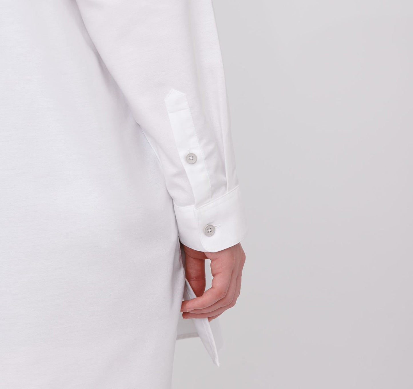 Robe chemise blanche en coton bio - Oxford white