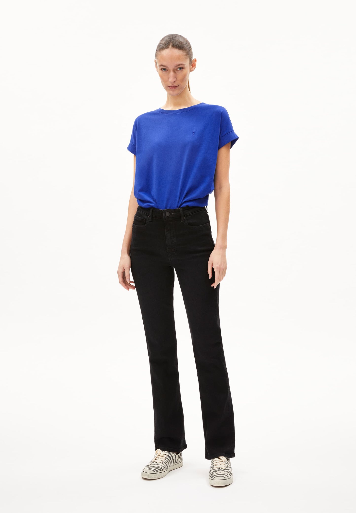 T-shirt en coton bio | bleu "idaara dynamo blue"