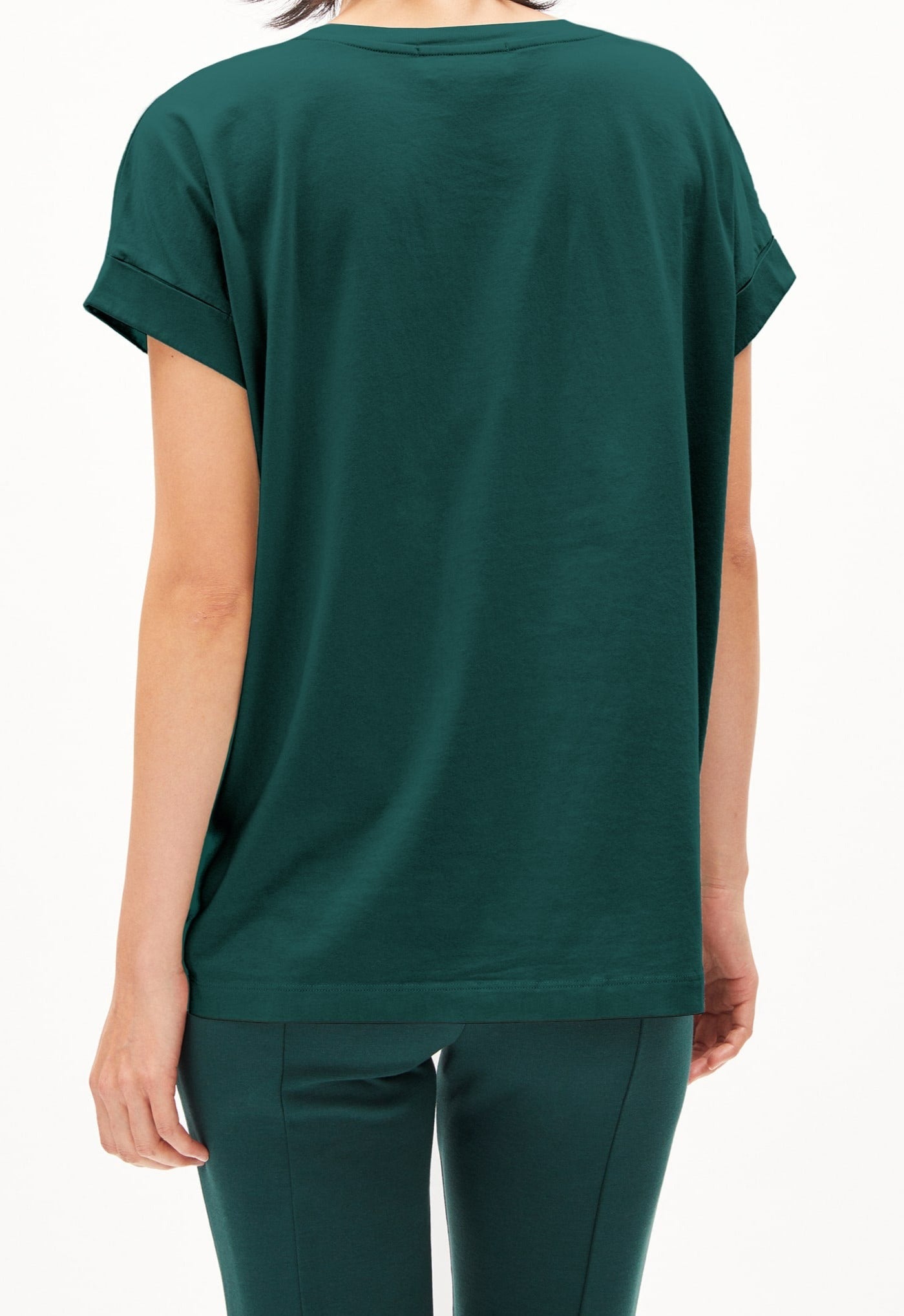T-shirt en coton bio | vert "idaara teal stone"