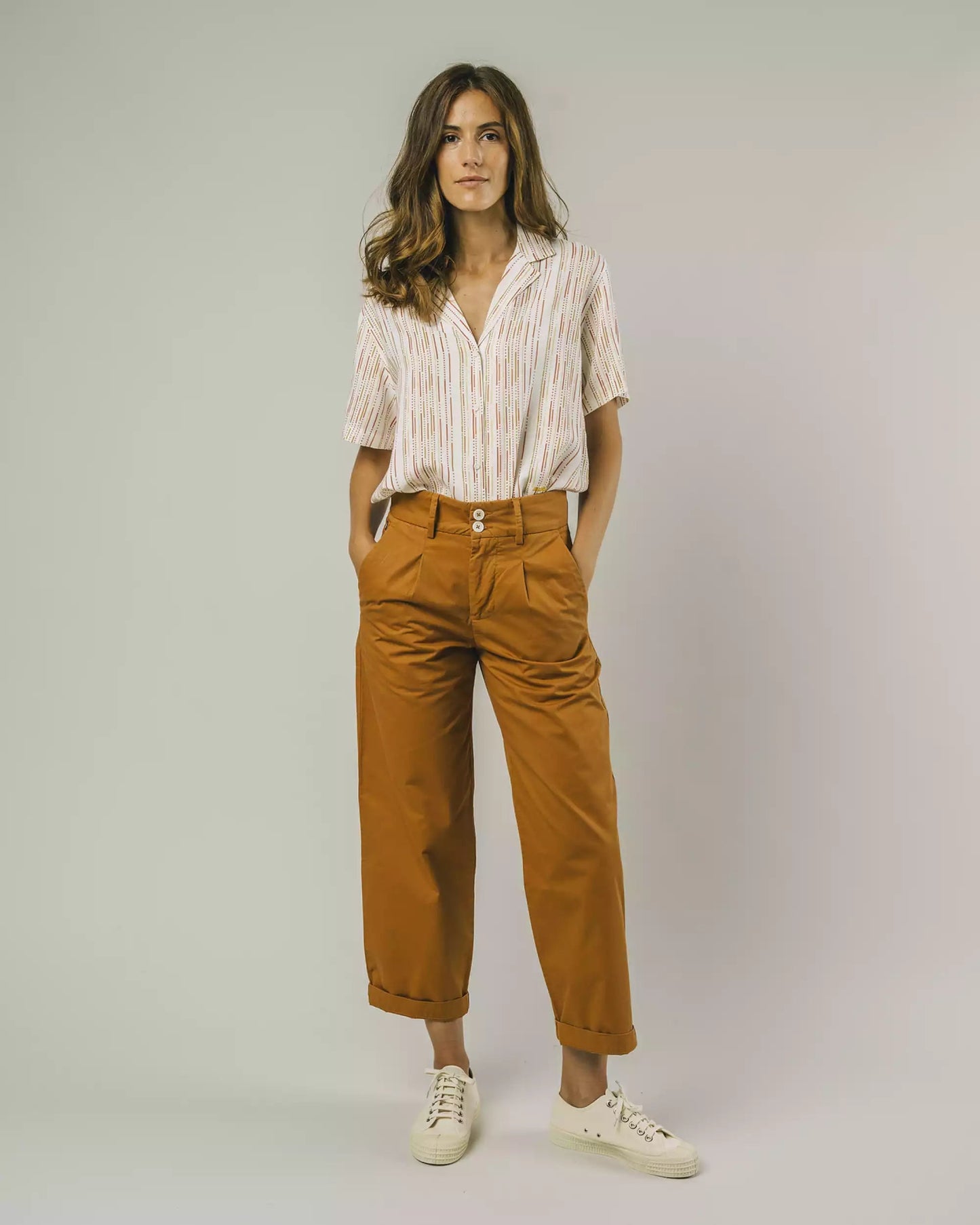 Chemise beige à rayures - stripes aloha beige
