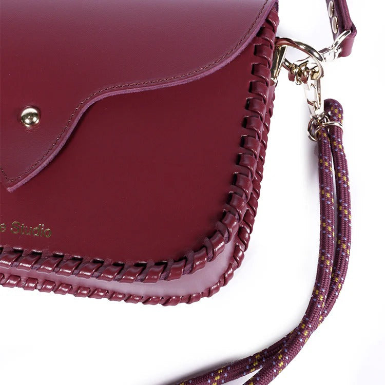 Sac à main en cuir certifié | prune "west - prune"