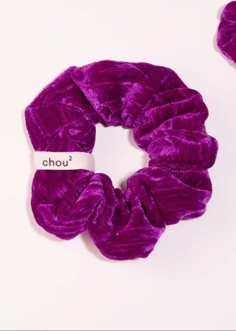 chouchou en velours upcyclé | violet